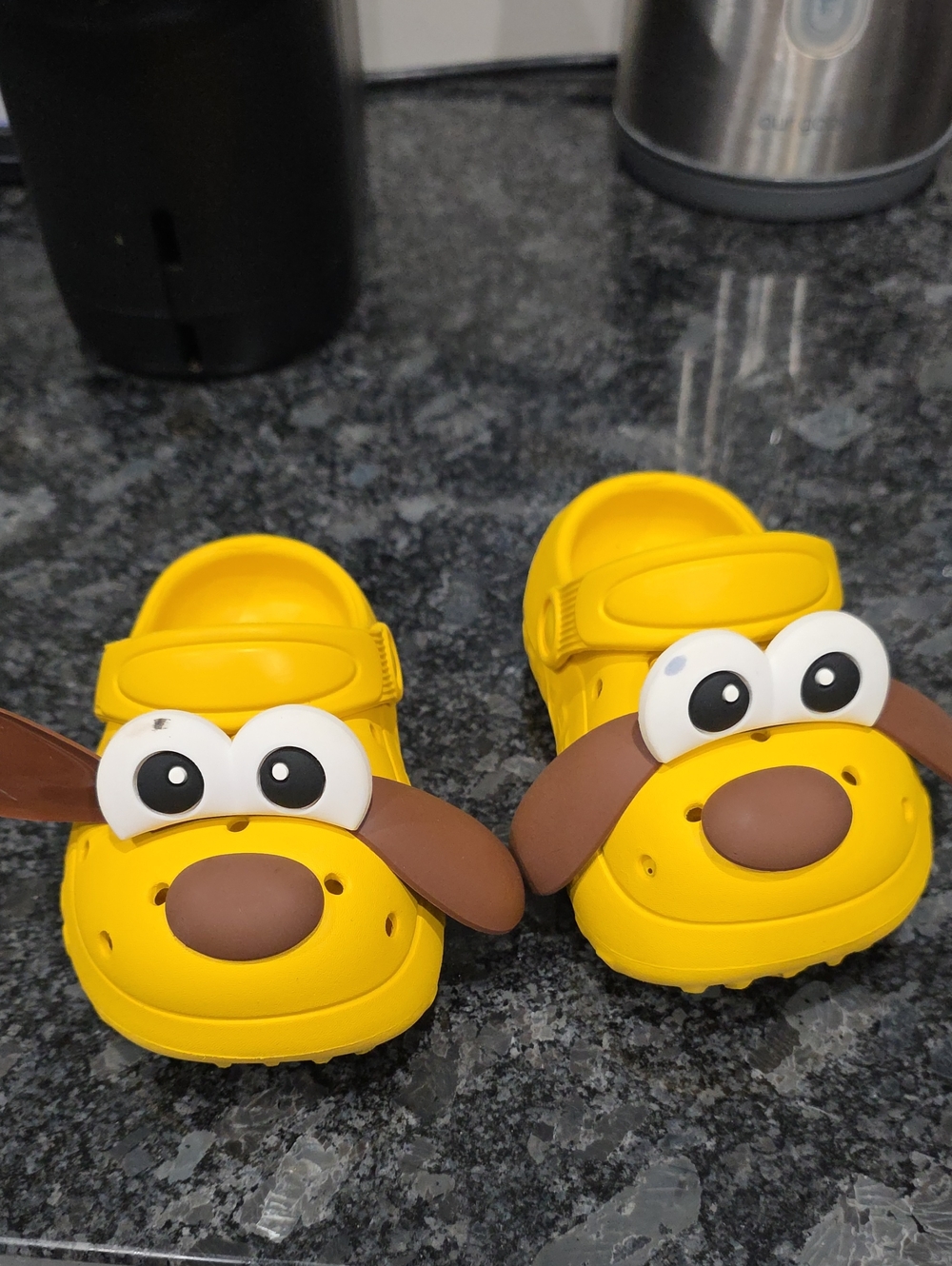 Kids Yellow Dog Face Clog Sandals
